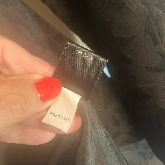 Apt. 9 Black jacquard damask Swing Coat Baby Doll Medium - Picture 12 of 14